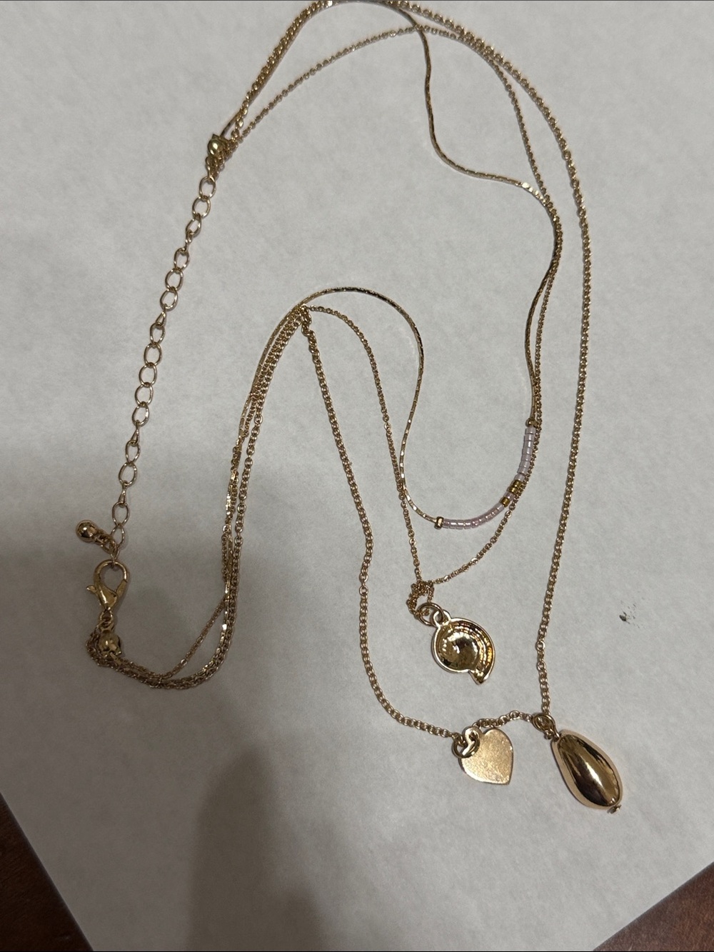 Gold Plated Layered Seashells and Heart Pendant Necklace Set from Anthropologie🔥 - Picture 15 of 16